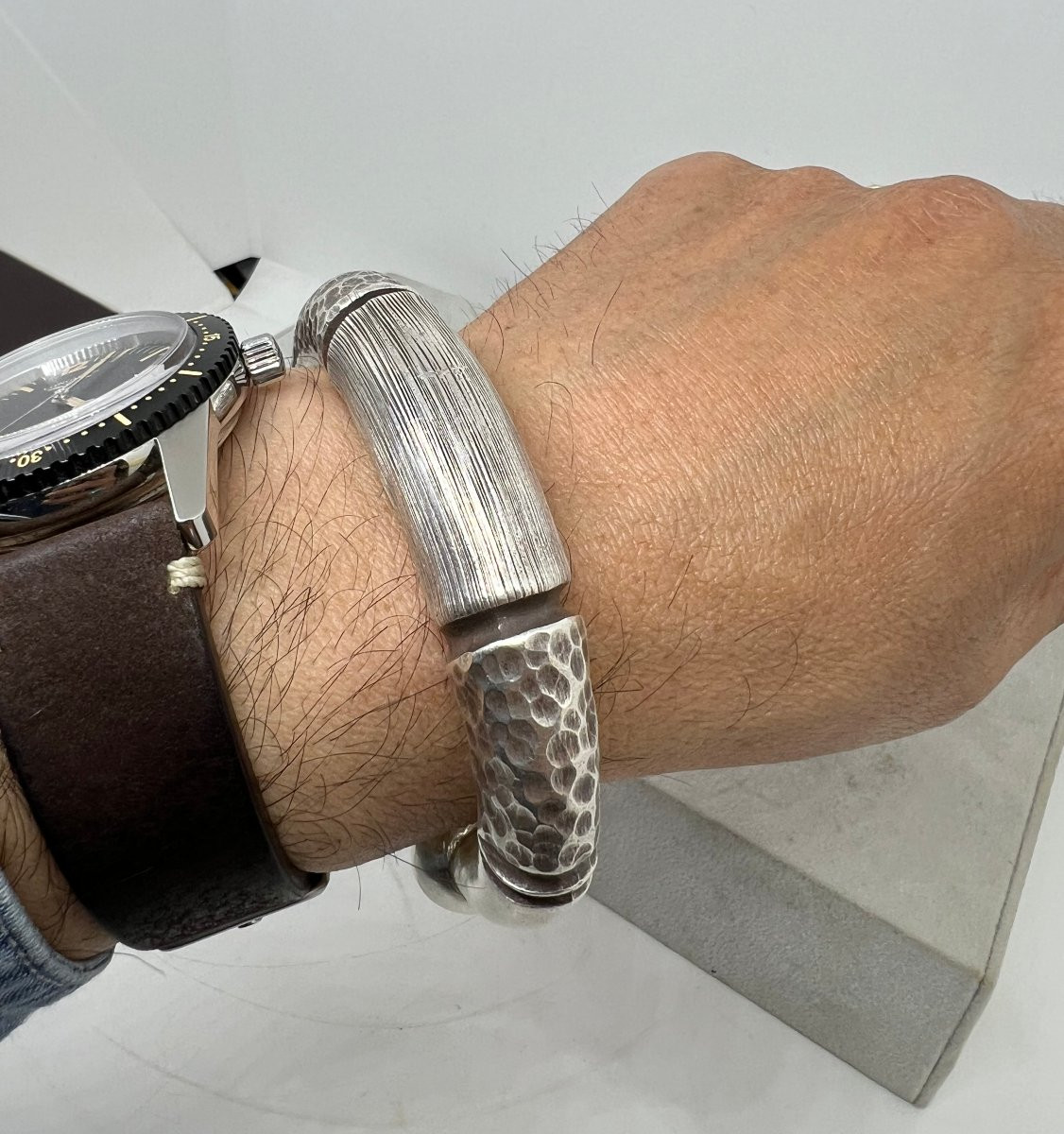 Bracciale rigido argento -photo-4