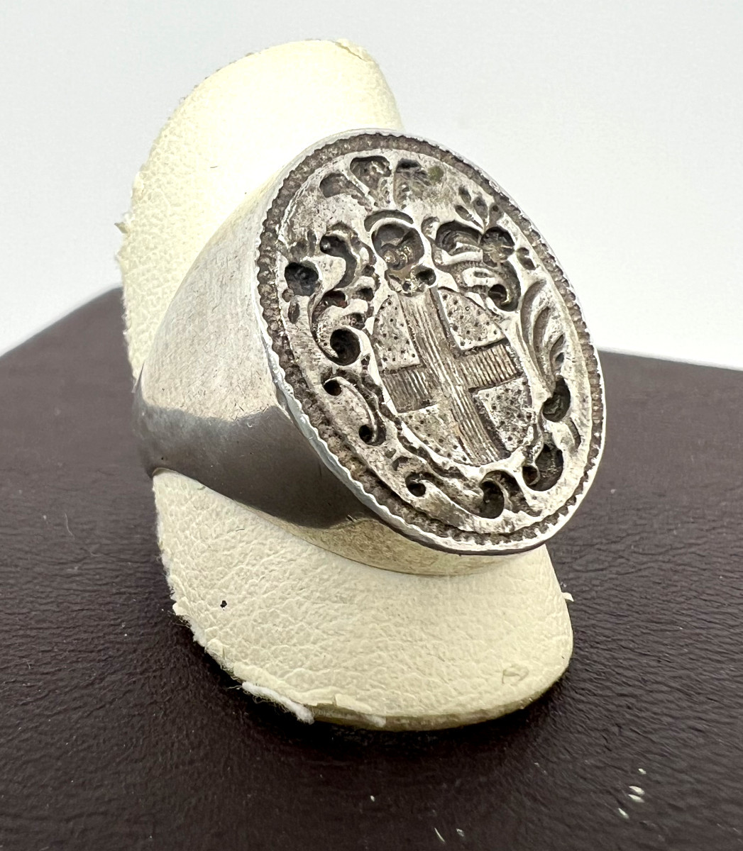 Anello sigillo in argento