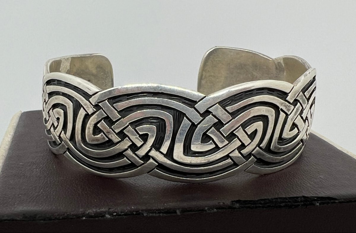 Bracciale rigido in argento -photo-2