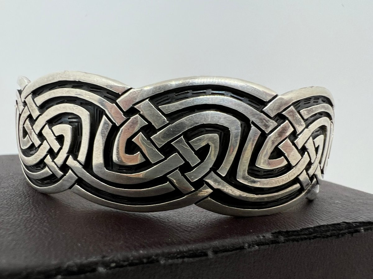 Bracciale rigido in argento -photo-2