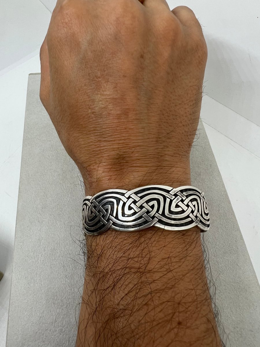 Bracciale rigido in argento -photo-5