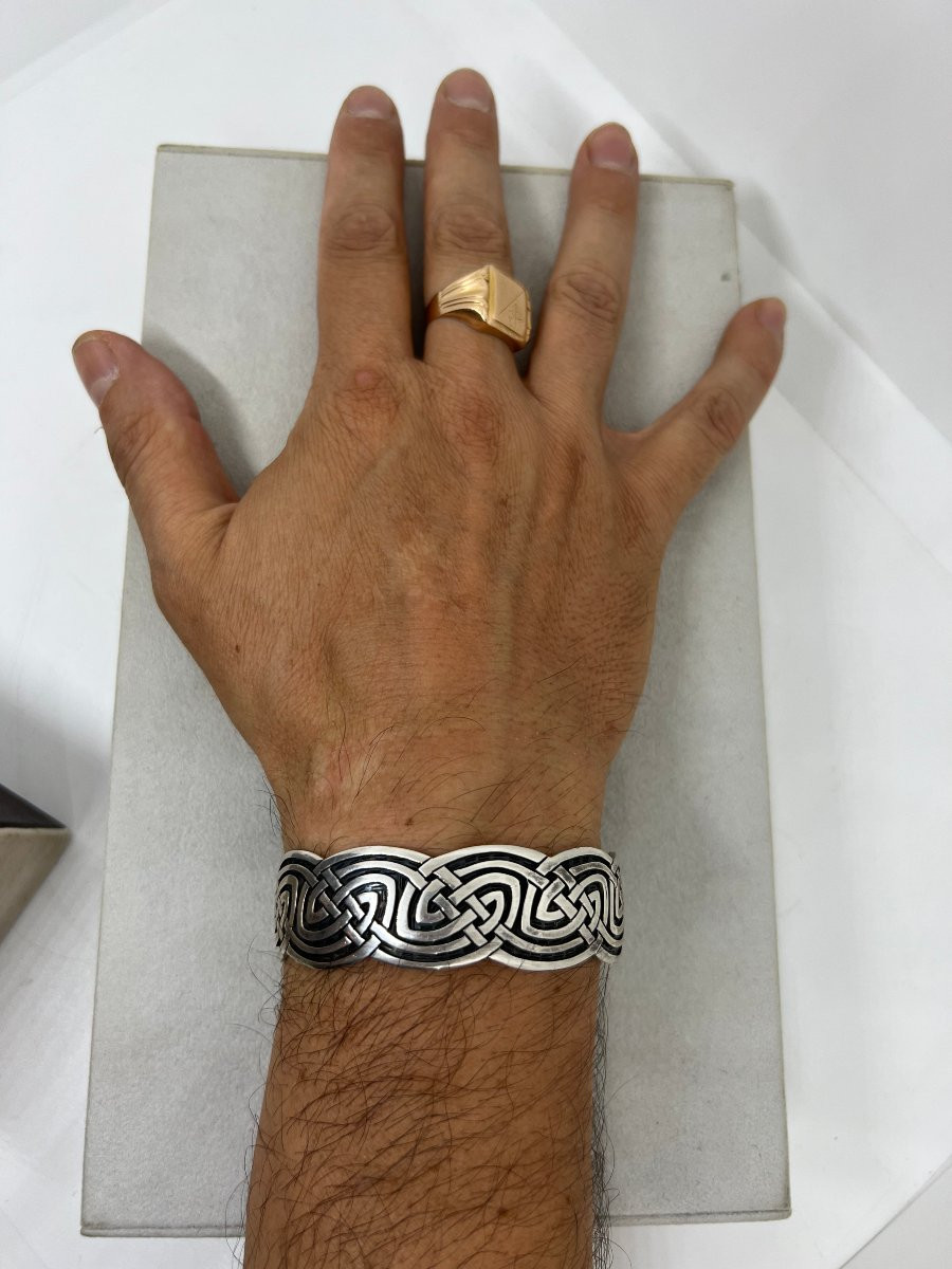 Bracciale rigido in argento -photo-6