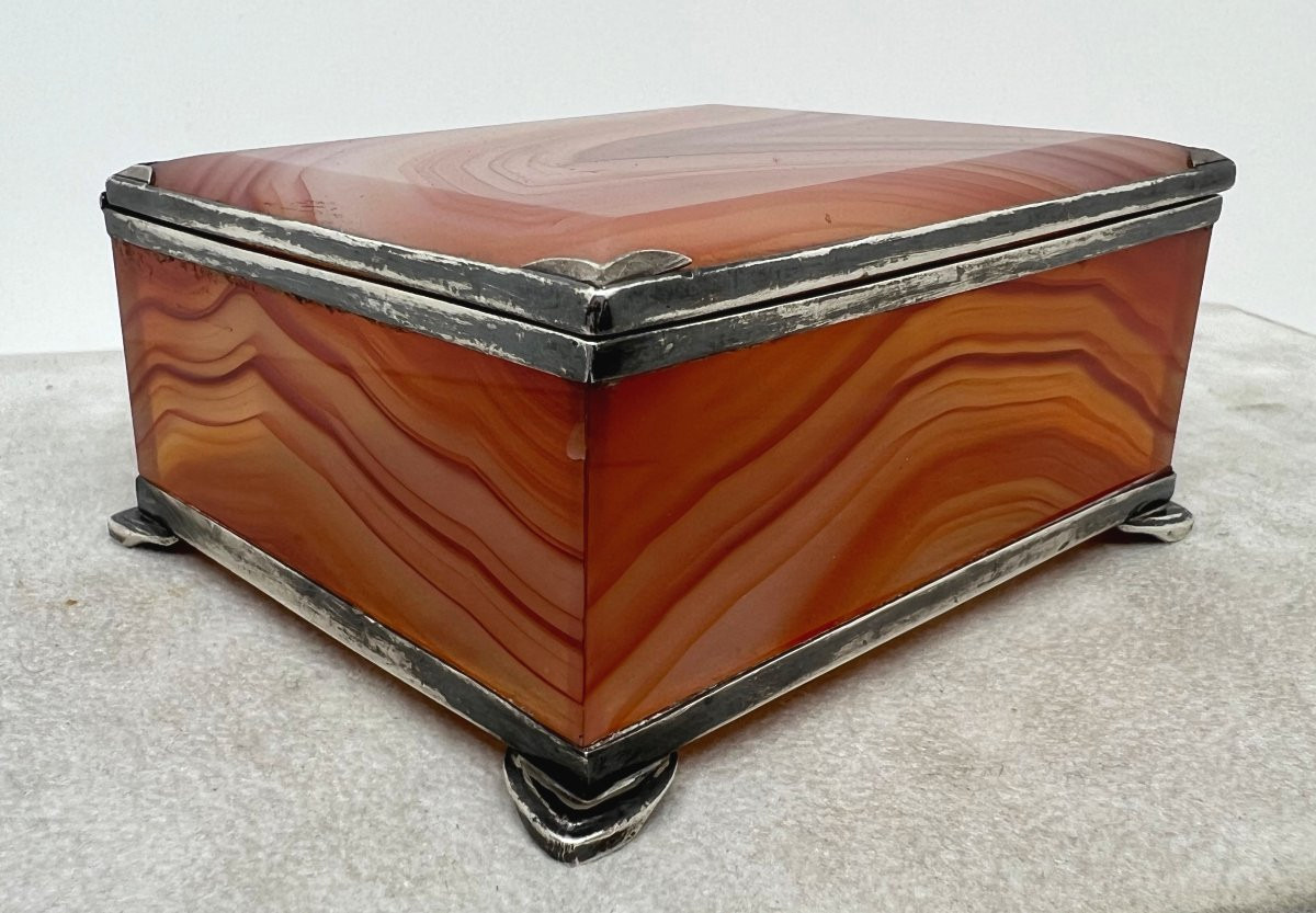 Scatola in agata  e argento -photo-2