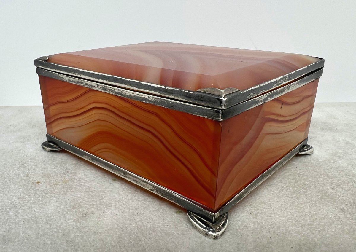 Scatola in agata  e argento -photo-3