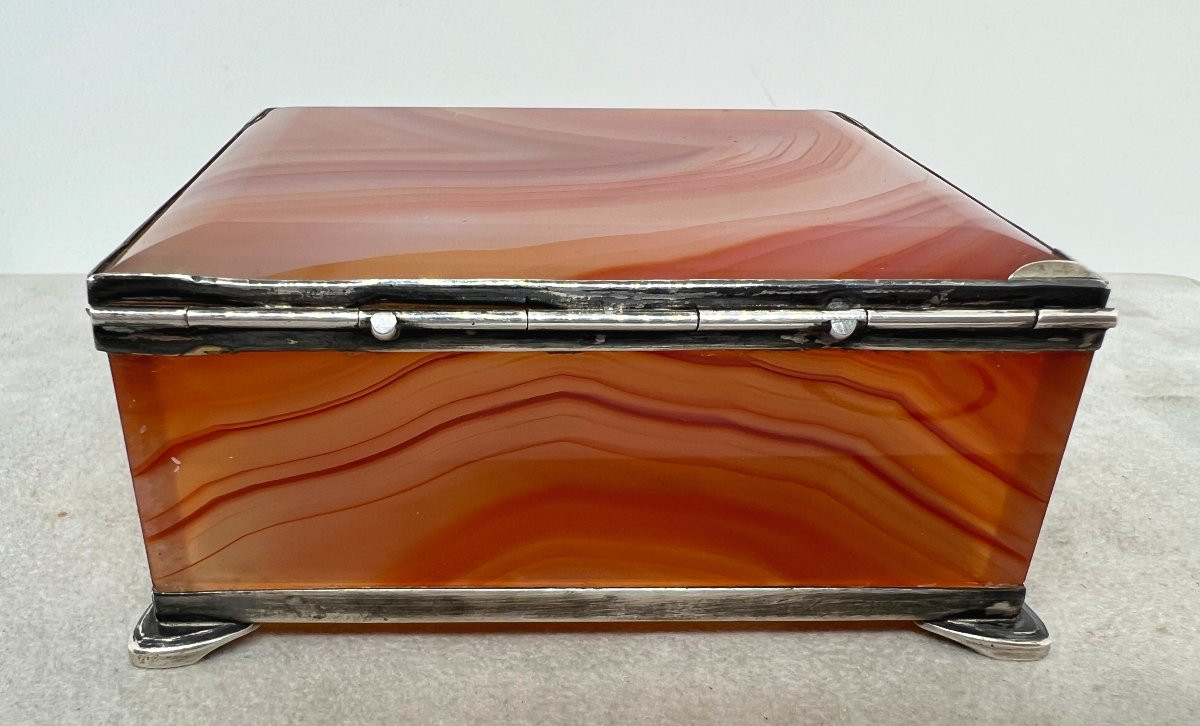 Scatola in agata  e argento -photo-4