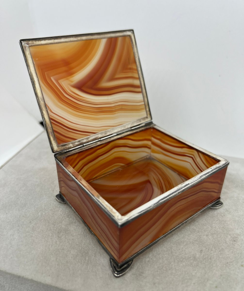 Scatola in agata  e argento -photo-1