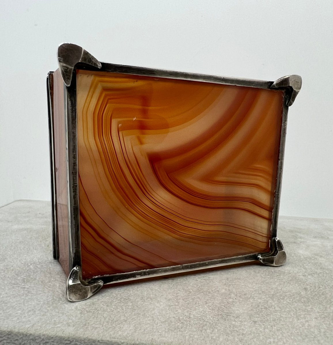 Scatola in agata  e argento -photo-3