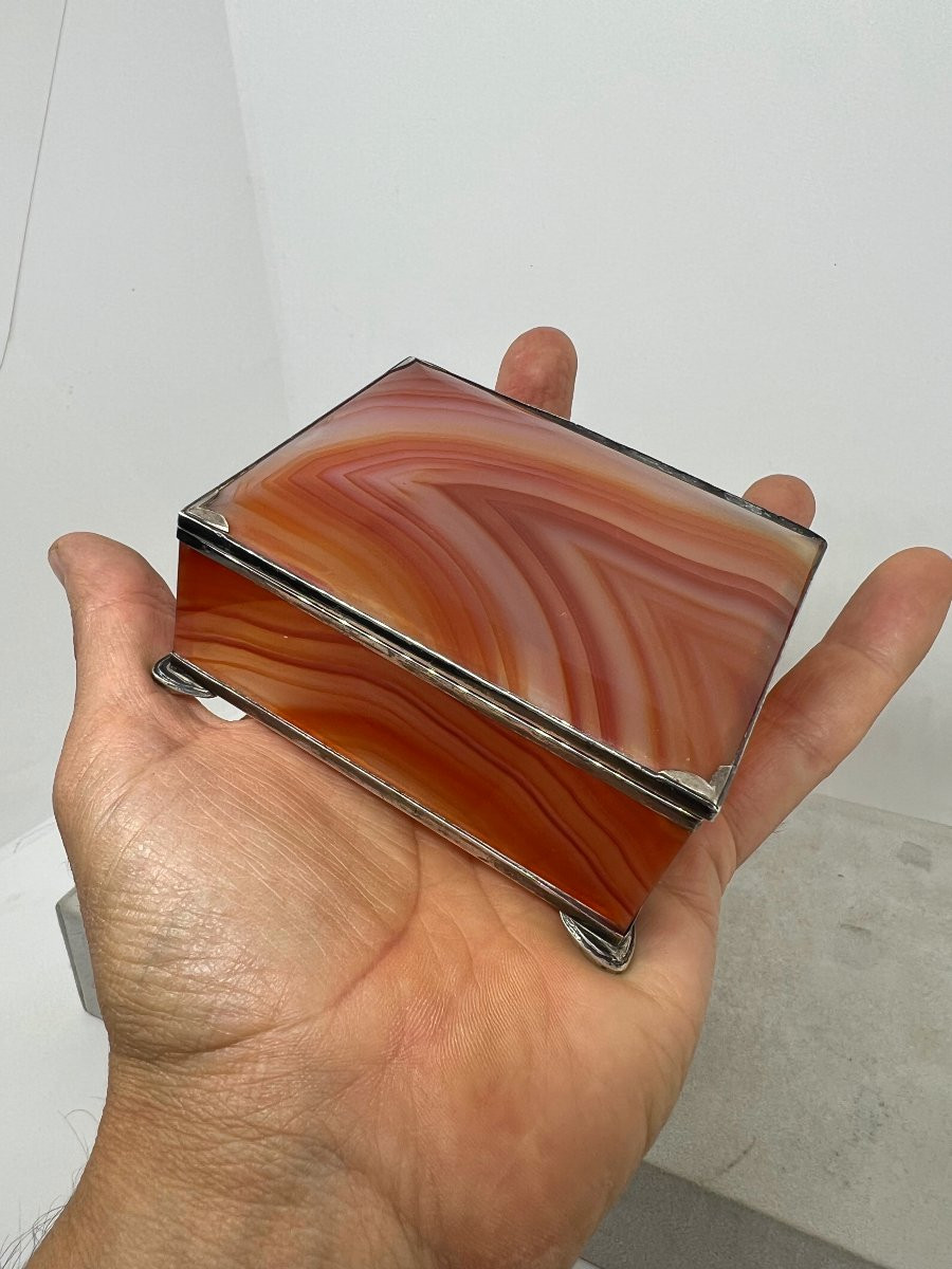 Scatola in agata  e argento -photo-6