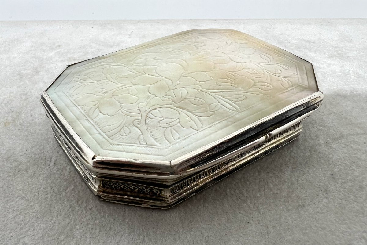 Tabacchiera in argento XVIII sec.-photo-4