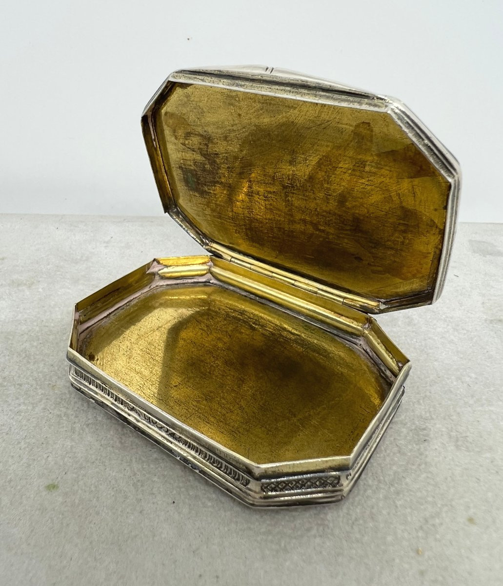 Tabacchiera in argento XVIII sec.-photo-1