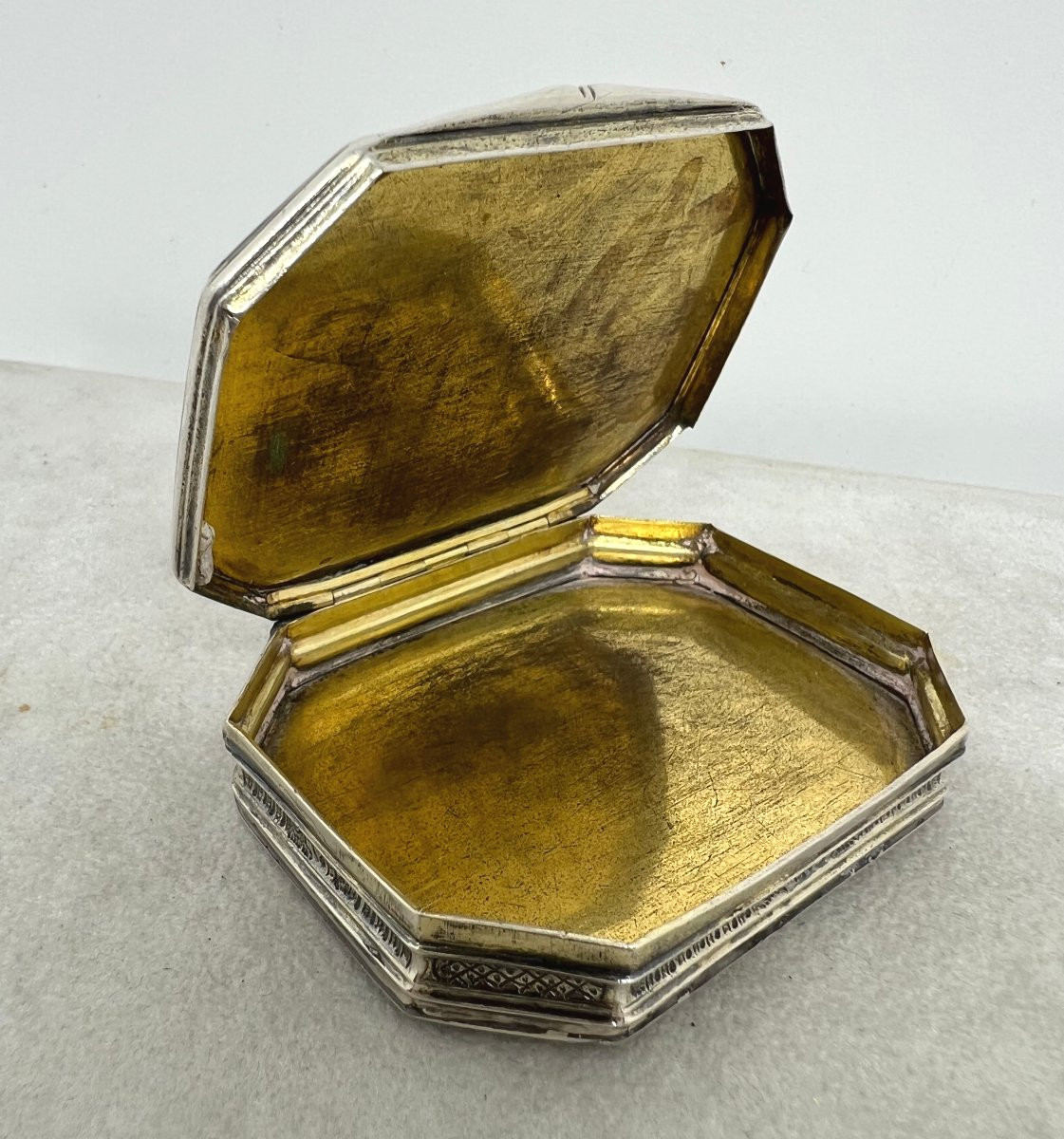 Tabacchiera in argento XVIII sec.-photo-4