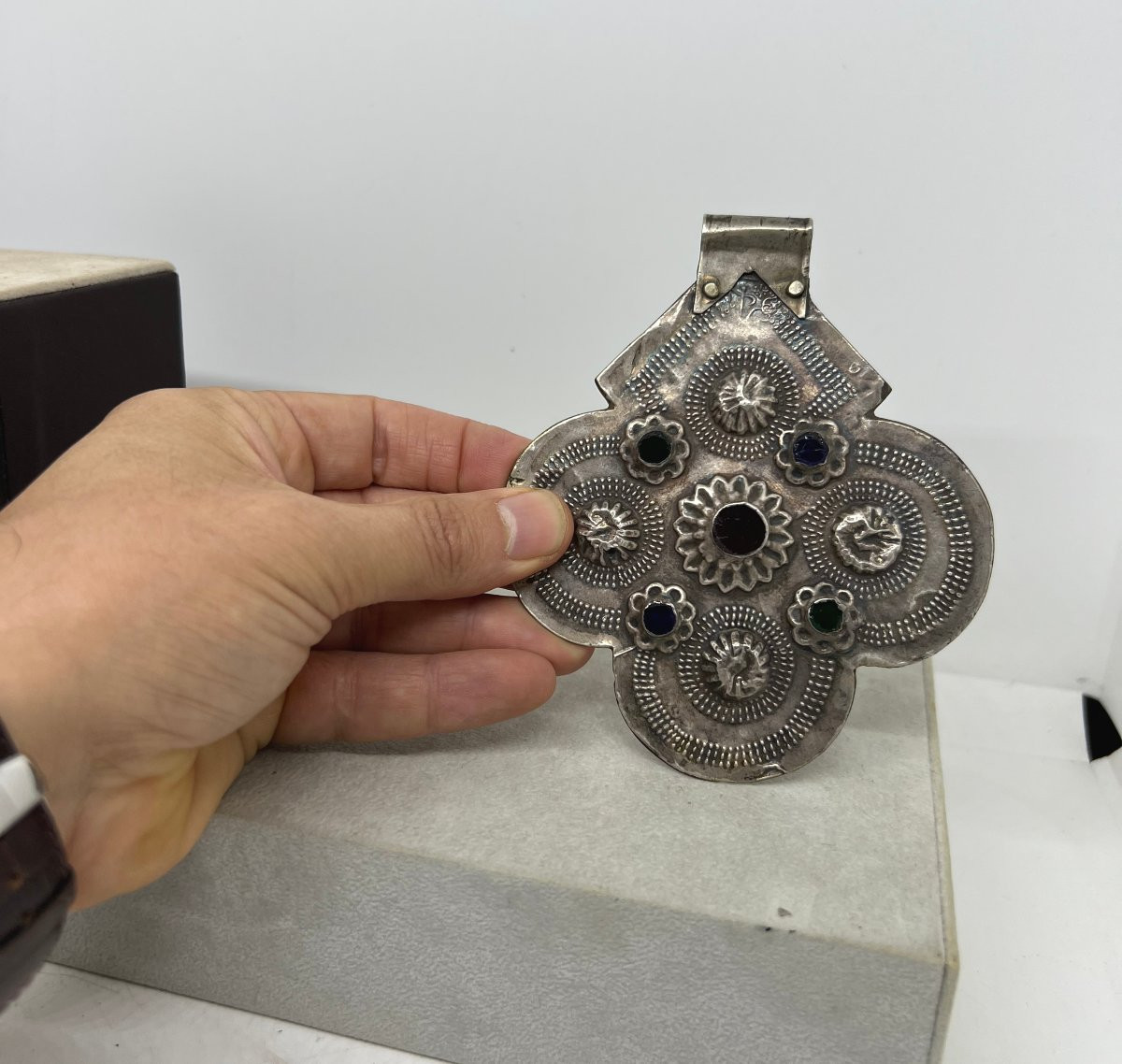 Foulet Khamsa argento XX sec. -photo-3