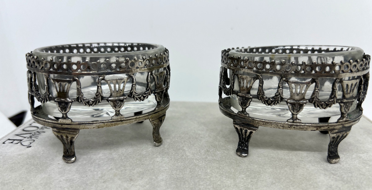 Saliere in argento XIX sec 