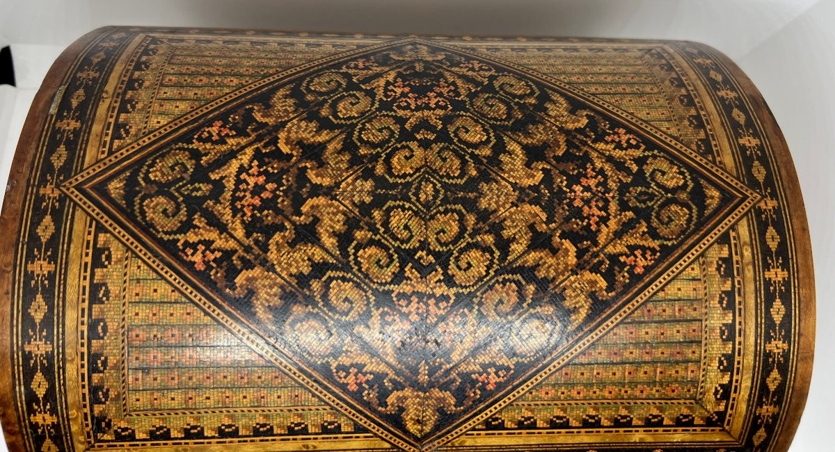 Scatola in legno intarsiato XIXs ec-photo-2