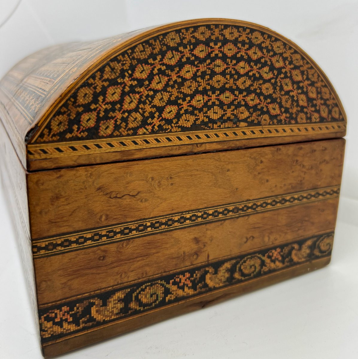 Scatola in legno intarsiato XIXs ec-photo-1