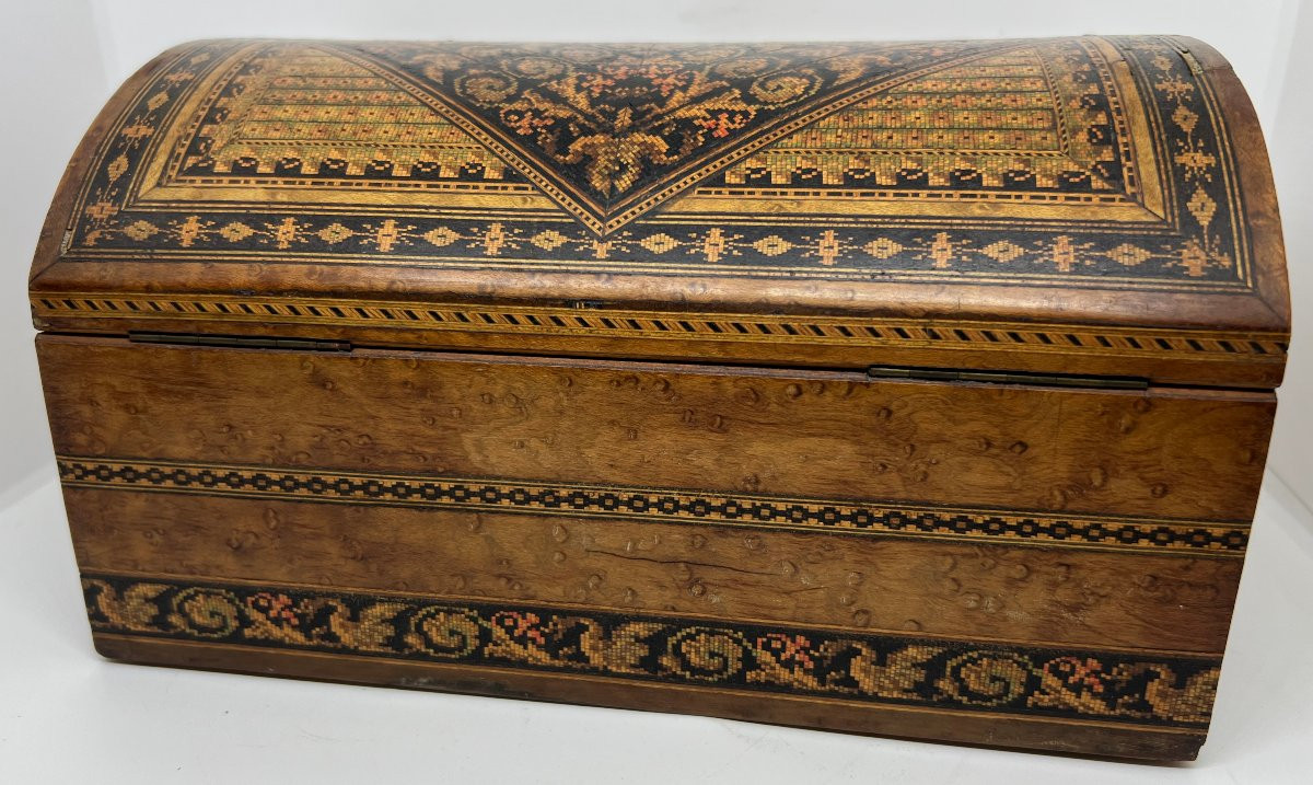Scatola in legno intarsiato XIXs ec-photo-4