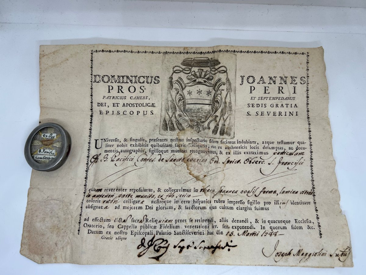 Reliquia di San Pacifico da SanSeverino italia fine del XIX sec. -photo-4