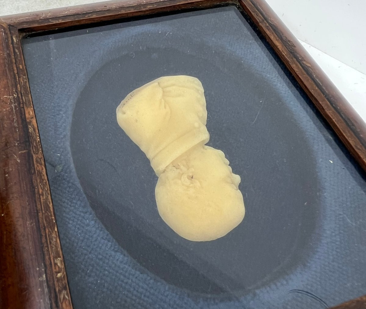 Profilo di uomo in cera XIX sec.-photo-4