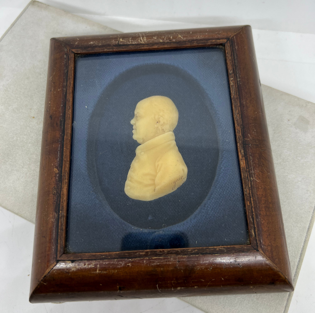 Profilo di uomo in cera XIX sec.