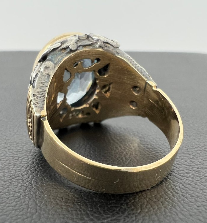 Anello in oro 9 kt e Acqua Marina-photo-2