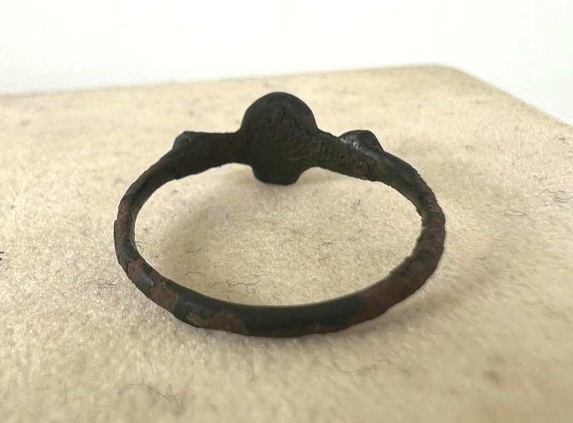 Anello Medioevale in bronzo XV sec.-photo-2