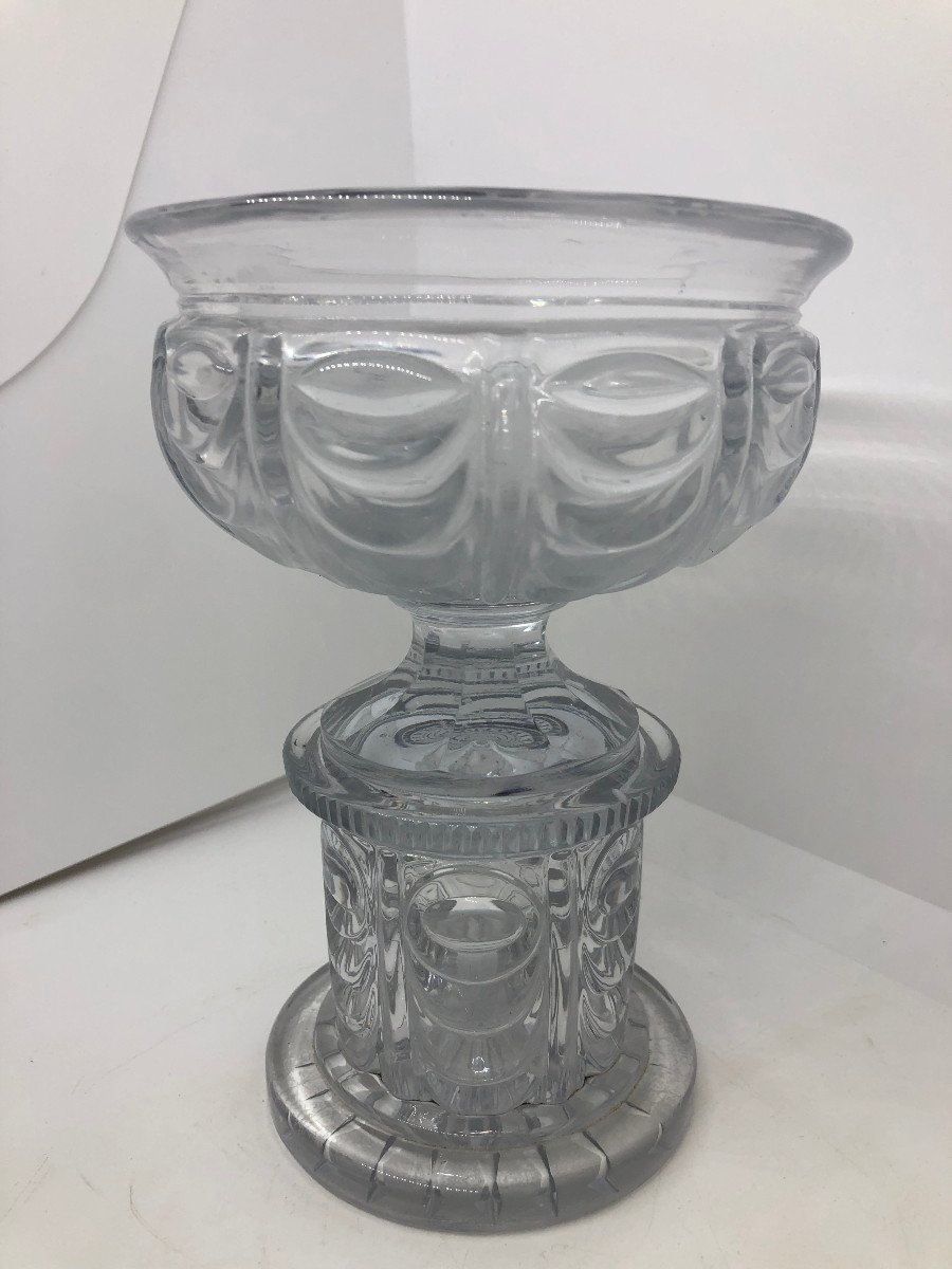 Coupe En Cristal Taille manifacture de Creusot o Baccarat Charles X -photo-2