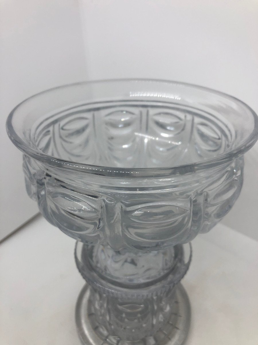 Coupe En Cristal Taille manifacture de Creusot o Baccarat Charles X -photo-3