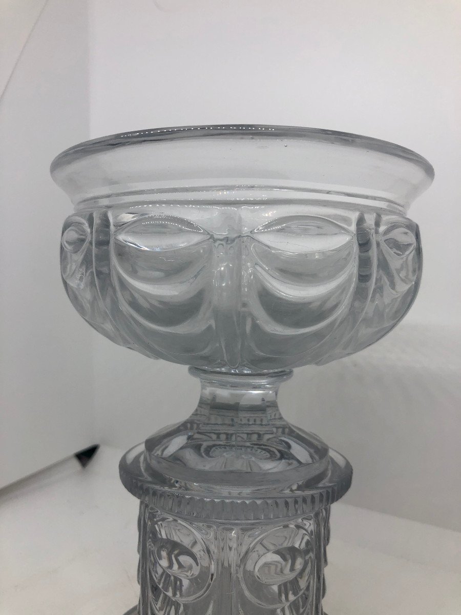 Coupe En Cristal Taille manifacture de Creusot o Baccarat Charles X -photo-4