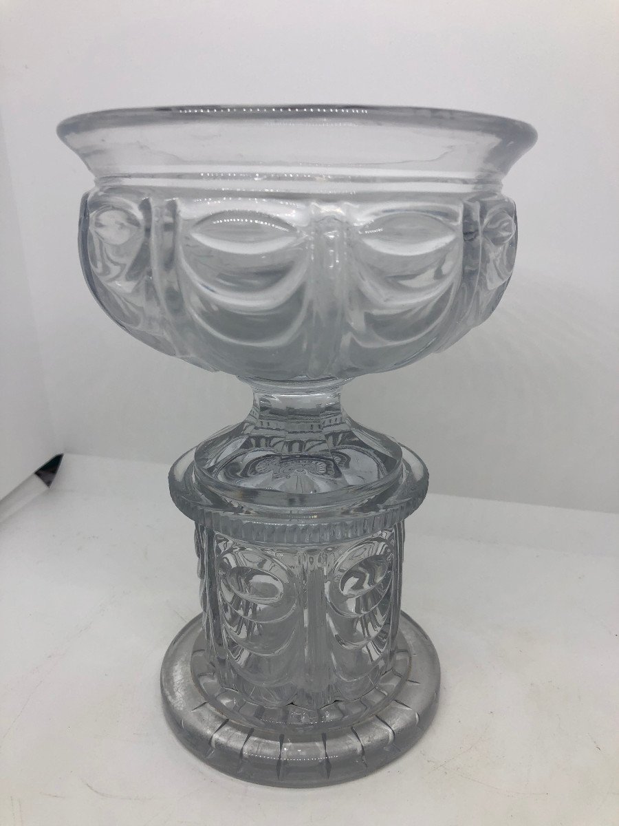 Coupe En Cristal Taille manifacture de Creusot o Baccarat Charles X 