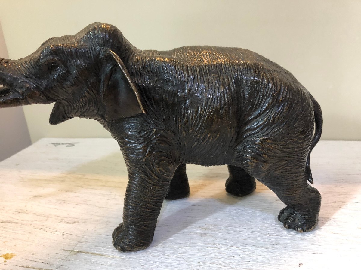 Elephant En Bronze Du XX Sec-photo-2