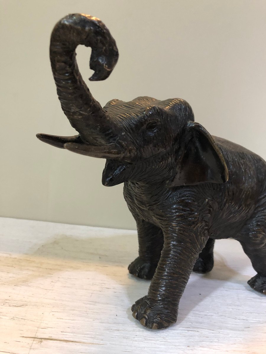Elephant En Bronze Du XX Sec-photo-2