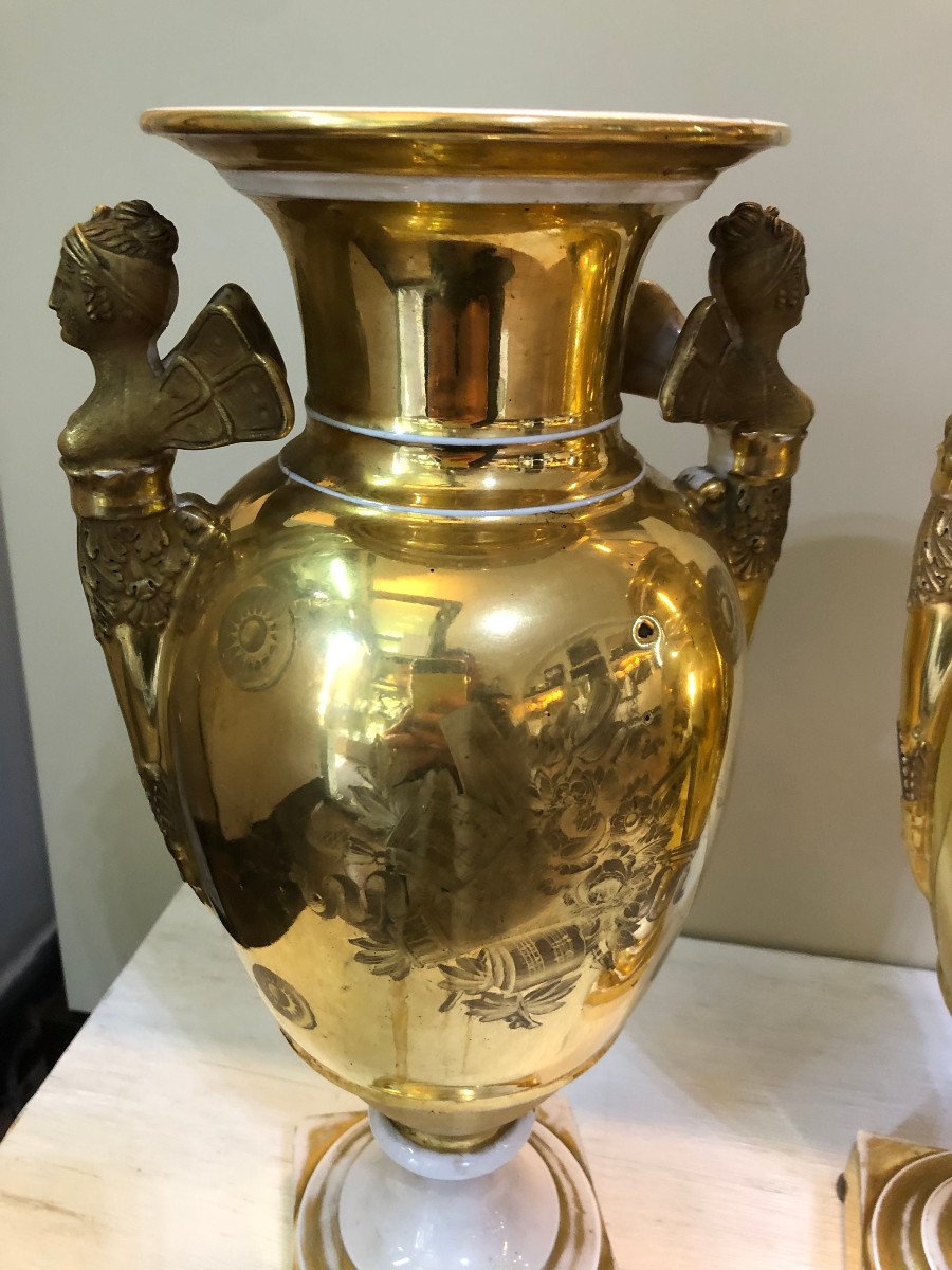 Paire De Vase En Porcelaine Empire -photo-6