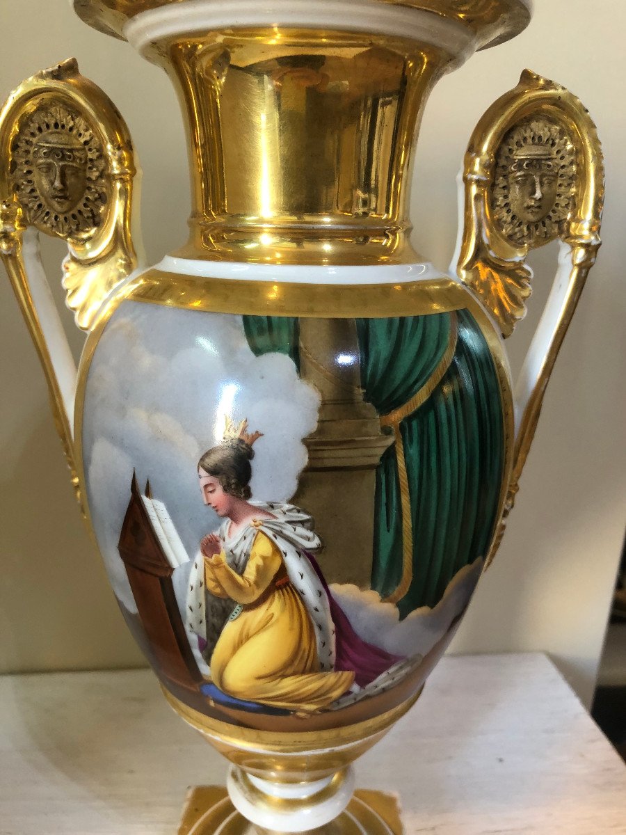 Paire De Vase En Porcelaine France Epoque Empire-photo-3