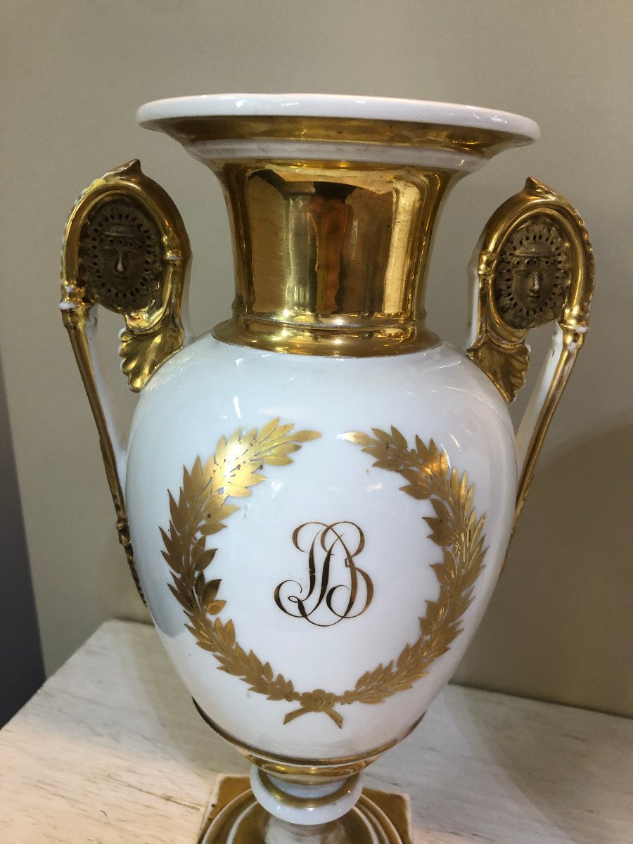 Paire De Vase En Porcelaine France Epoque Empire-photo-5