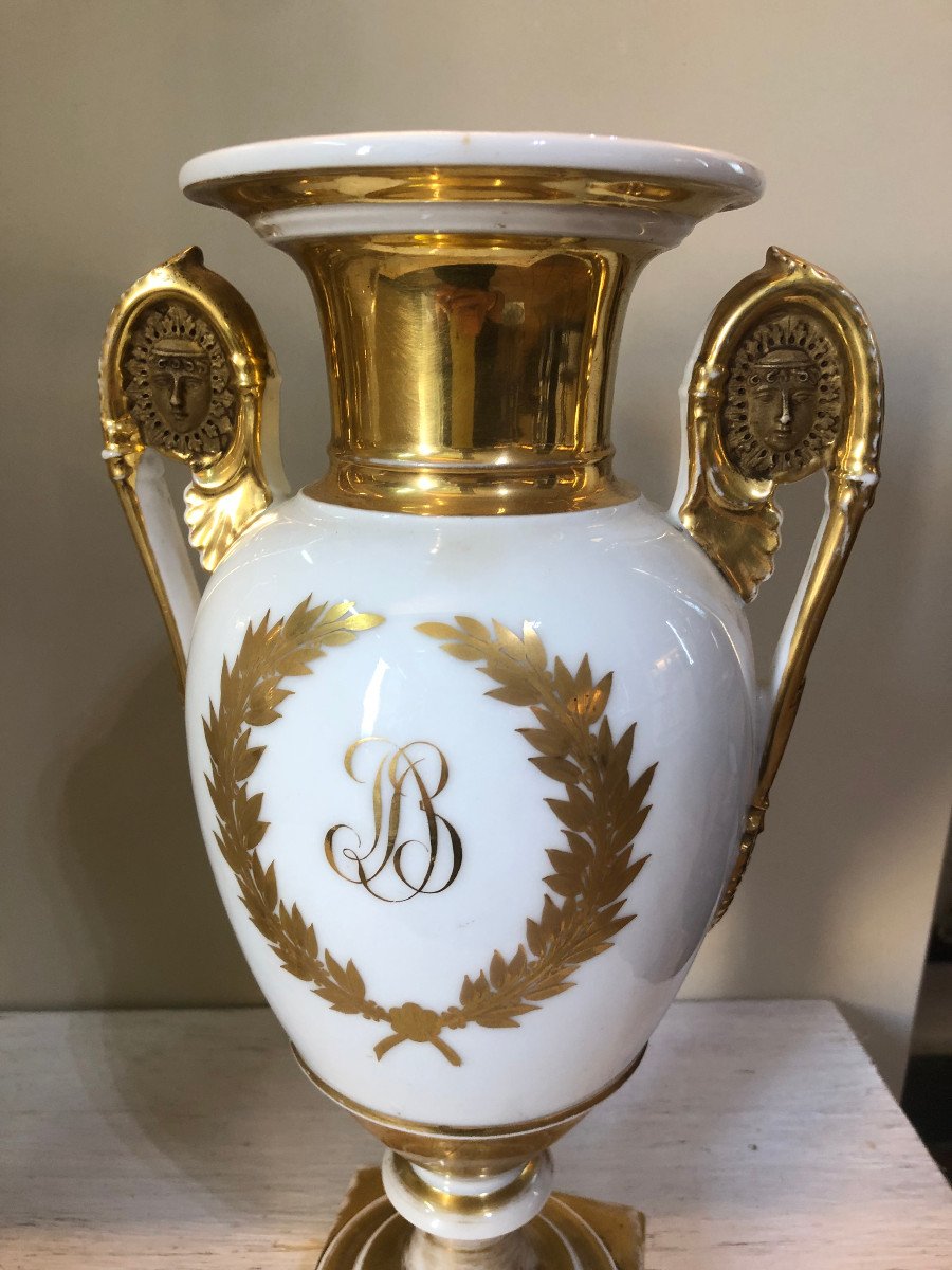 Paire De Vase En Porcelaine France Epoque Empire-photo-6