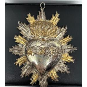 Sacro Cuore in argento Napoli XIX sec.
