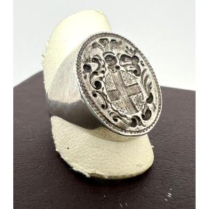 Anello sigillo in argento