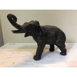 Elephant En Bronze Du XX Sec