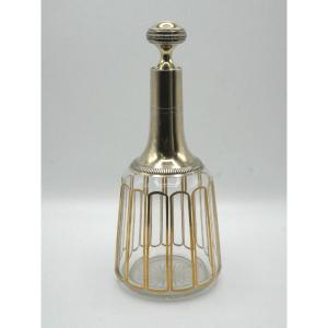 Carafe In Cut Crystal And Vermeil