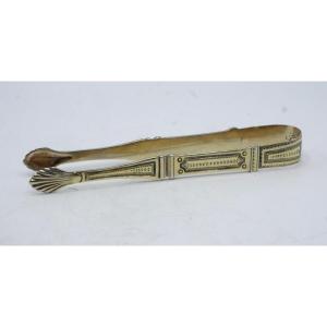 18th Century Silver And Vermeil Sugar Tongs