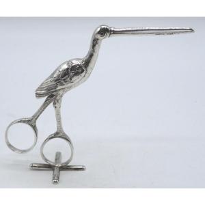 Pair Of Solid Silver Midwife Scissors