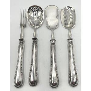 4-piece Hors d'Oeuvre Or Bonbons Serving Set By Cardeilhac