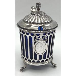 Solid Silver Mustard Pot, 18th Century