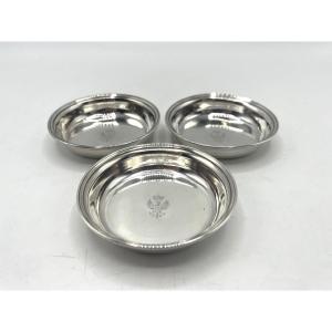 Set Of 3 Solid Silver Bowls By Grandvigne