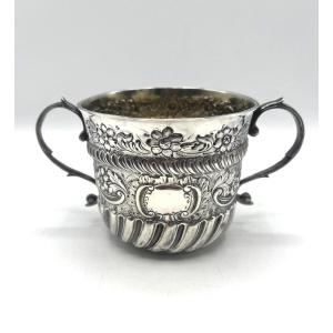 17th Century Solid Silver And Vermeil Cup
