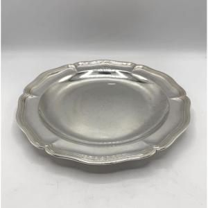 Round Dish In Sterling Silver 18th Century