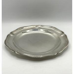 Round Dish In Sterling Silver 18th Century