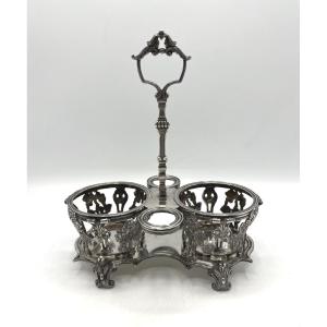 Solid Silver Oil And Vinegar Cruet, 18th Century, Lille