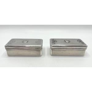 Solid Silver And Vermeil Soap Box And Sponge Box By Aucoc Ainé