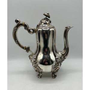 Solid Silver Coffee Pot 19th Century